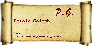 Patala Galamb névjegykártya